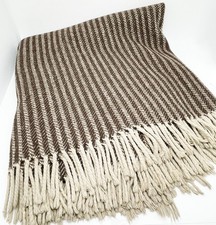 Wolldecke Decke Zopfmuster