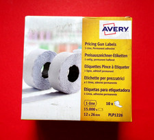 Avery Zweckform Preisauszeichner-Etiketten, 1-zeilig, 26 x 12 mm, 15000 Etikette