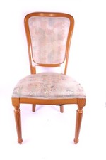 4 tlg Set Italienische Esszimmerstühle Polsterstuhl Kirschbaum Hochglanz *Mängel