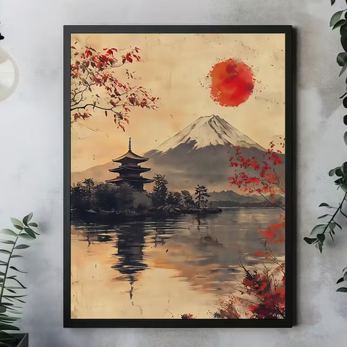 Leinwanddruck gerahmt japan - gerahmt,