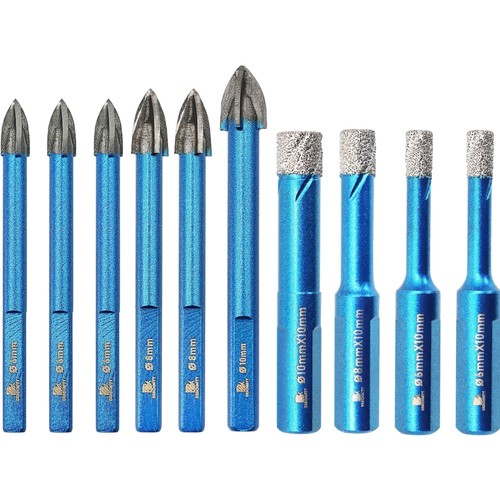 Diamantbohrer set 10tlg - diamantbohrer,