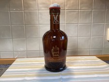 Alte Schussenrieder Glas Bierflasche, mit Glasgriff, Kanne, 2 Liter, 34 cm hoch