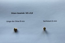 Gasdüsensatz, Gas Düse, Ersatzdüse, Gasherd Propan Butan LPG M5x0,8  D=0,72