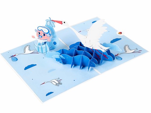 Storch und baby - storch, pop-up