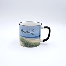 Gilde Becher Tasse "Auszeit" Keramik B-Ware Strand Meer Anker 390 ml