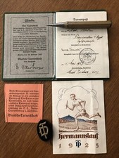 Turnerpass TD-Deutsche Turnerschaft 1927 / TD-Abzeichen/ Hermannslauf-Urkunde