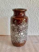 Scheurich Vase 213-20 - Keramik - Fat Lava - braun/creme - W. Germany