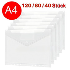80-120x A4 Transparent Dokumententasche Büromaterial Schulsachen Büro Organizer