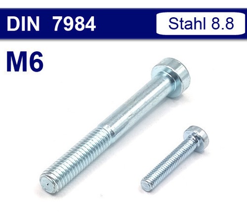 Zylinderschrauben din 7984 - m6,
