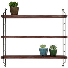 Wandregal Holz+Metall