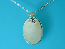 Anhänger, Kettenanhänger, SOS-Medaillon, SOS-Silberanhänger in Silber 925/ooo