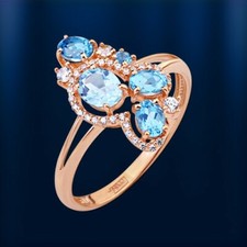 Rose Rose Gold 585 RING with