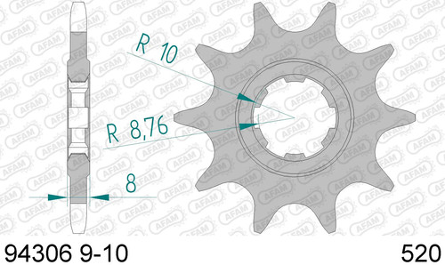 Ritzel teilung 520 zähne - ritzel,