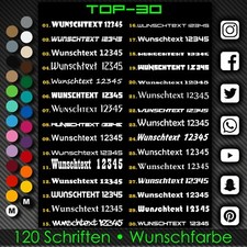 2x Wunschtext Aufkleber 20cm