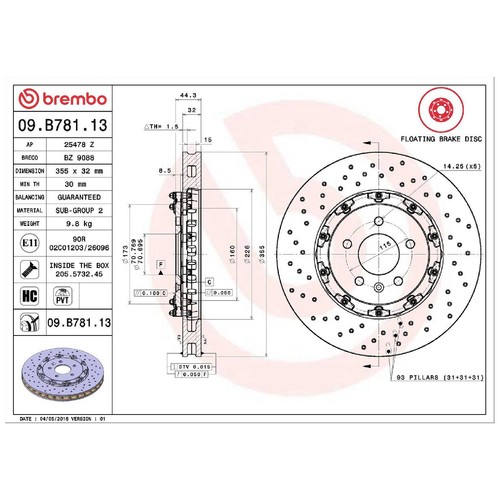 Bremsscheibe vorne für - 2x,