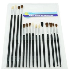 15PC KÜNSTLER PINSEL FLACH