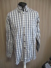 180 3003 BRAX  Herren Hemd Gr. XL 43 44 weiß grau kariert Langarm BUTTON DOWN
