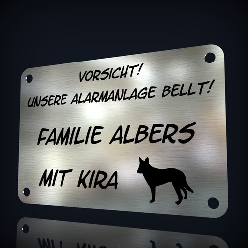 Edelstahl türschild - edelstahl,