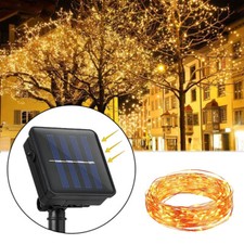 100 LED Solar Lichterkette