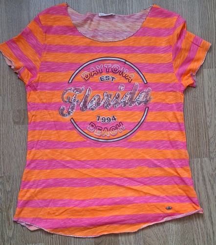 Shirt damen orange pink - t-shirt, damen,