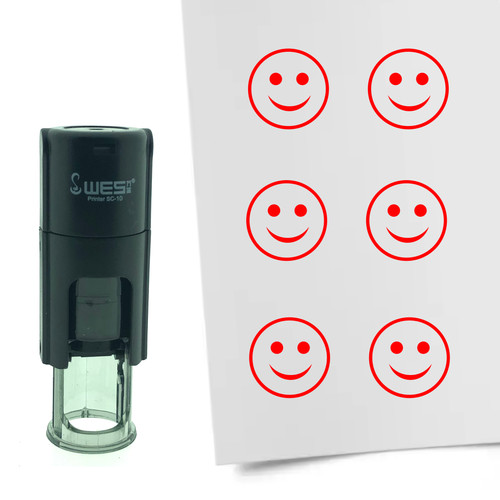 Stempel glücklicher smiley - glücklicher,