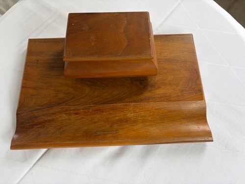 Vintage holz schreibtischset - vintage, holz‑schreibtischset
