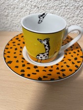 Aus großer Sammlung Könitz Kaffee Tasse Espresso Klein Black Orange Giraffe No2