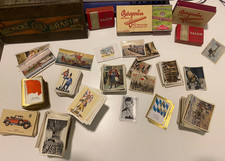 Zigaretten Sammelbilder, 820 Stück + alte Zigarettenboxen