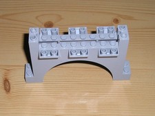 Lego Bogen Tor 2x12x6 alt-hell grau Mauer 30272 Zinnen Burg  6091 6098