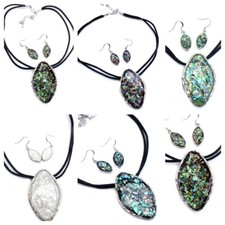 Paua Abalone Schmuck Set