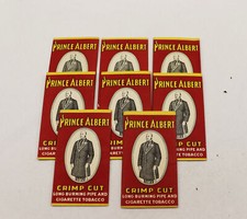 8 x altes Zigarettenpapier PRINCE ALBERT CRIMP CUT
