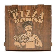 Pizzakartons aus brauner