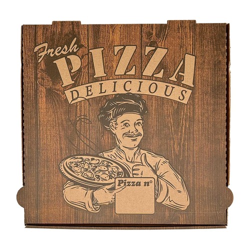 Pizzakartons aus brauner