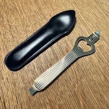 Flaschenöffner - Bierschlüssel - Kapselheber - mit Etui - 1960s 1950s - gold
