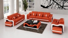 Ledersofa Couch Wohnlandschaft