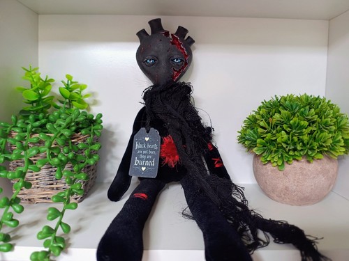 Handgefertigte schwarze herz - schwarze,