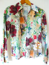 Farbenfrohe Bluse mit Asia-Motiven von Seidensticker, Gr. 36 - Sehr gut!