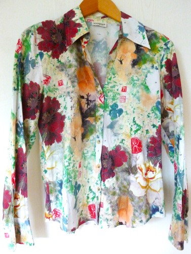 Farbenfrohe bluse mit - farbenfrohe,