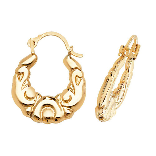 Creolen ohrringe gelbgold - 9,