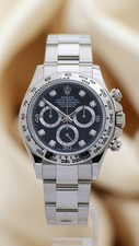 Rolex Oyster Perpetual Daytona Weißgold Diamond Dial 40mm 116509 Original Papi