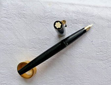 MONTBLANC 220 CLASSIC Füller Füllfederhalter Schwarz & Gold mit 585 Gold Feder