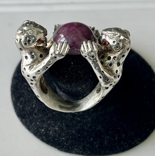 Leopard ring 925 sterling - leopard,
