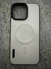 Handy Hülle Für iPhone 15 Pro Max Stoßfest Leder Magsafe Flip Case Cover ?Weiß