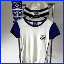 ORIG. HSV SUPPORTES CLUB DAMEN T SHIRT MÜTZE WINTERMÜTZE AUFKLEBER SET ULTRAS XS