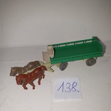 Wiking Pferdewagen ohne Kutscher, mit 2 farbigen Pferden