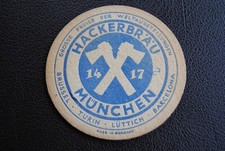 1 Bierdeckel Filz Untersetzer Hackerbräu München Superior Brauerei Kneipe Bier
