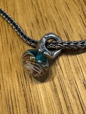 Trollbeads retired Autumn silver and glass bead