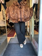 Nerzcape Strick Nerz Bolero Pelz Umhang Pelzcape Real Fur Mink Cape ONESIZE RAR!
