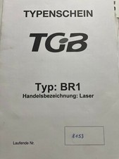TGB Typ BR1 Laser  Typenschein