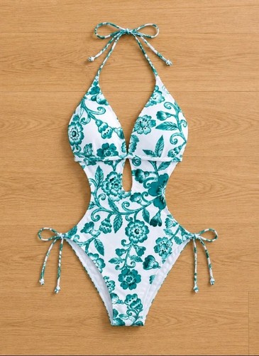 Damen badeanzug monokini grün - monokini,